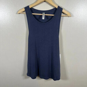 Athleta Well Rested Sleeveless Ribbed Sleep Tank Top Size Medium Blue Comfy